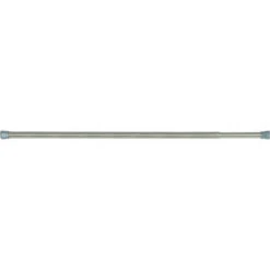 Simple Spaces SD-SR36-BN Shower Curtain Rod, 7-1/2 Lb, 36 To 63 In L Adjustable, 1 In Dia Rod, Steel, Brushed Nickel