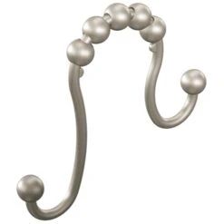 Moen SR2201BN Double Hook Shower Curtain Rings Brushed Nickel Finish