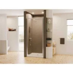 Coastal Shower Doors L30.66B-A Legend 29.625 In. To 30.625 In. X 64 In. Framed Hinged Shower Door In Chrome With Obscure Glass