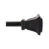 Kenney KN75796V1 Seville Curtain Rod With Finials, Black, 48 To 86-In.