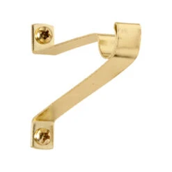 Kenney KN828 Cafe Curtain Rod Bracket, Brass, 2-In. Clearance