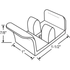 Brixwell 22-113 Shower Door Guide White Nylon