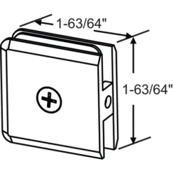 Brixwell 22-256bnk Solid Brass Shower Glass Clamp Bevel Edge Brushed Nickel WalL-TO-Glass HolE-In Glass For 8mM-12mm Glass 50mmx50mm