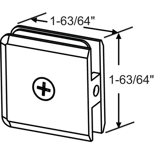 Brixwell 22-256bnk Solid Brass Shower Glass Clamp Bevel Edge Brushed Nickel WalL-TO-Glass HolE-In Glass For 8mM-12mm Glass 50mmx50mm