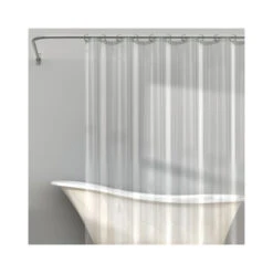Zenna Home LPRLKKL Shower Curtain Liner 72" H X 70" W Clear Solid PEVA Clear