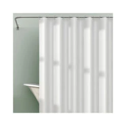 Zenna Home LPRHWWL Shower Curtain Liner 72" H X 70" W White Solid PEVA White