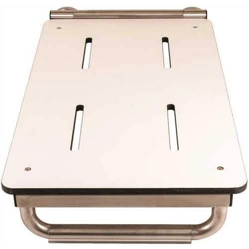 WingIts WBTES290150PW 29 In. X 15 In. Permanent End-Mount Bathtub Seat With Skis, White