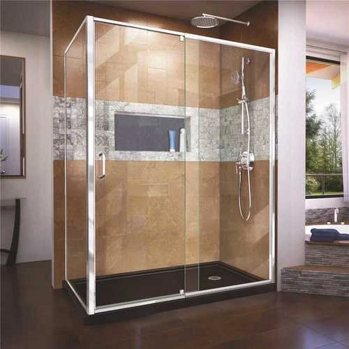 DreamLine SHDR-2234580-RT-01 Flex 56 7/16 To 60 7/16 In. X 72 In. Framed Pivot Shower Enclosure In Chrome