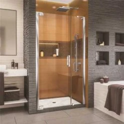 DreamLine SHDR-4325120-01 Elegance-LS 35-1/4 In. To 37-1/4 In. W X 72 In. H Frameless Pivot Shower Door In Chrome