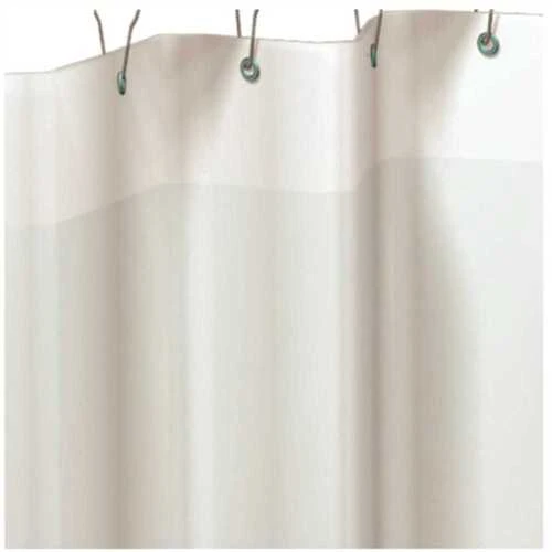 ASI 10-1200-V48 72 In. L X 48 In. W 8-Gauge White Vinyl Shower Curtain