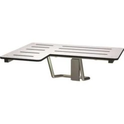 ASI American Specialties, Inc. 10-8206-R Folding 33 In. W Shower Seat Solid Phenolic L-Shaped Right Hand In White