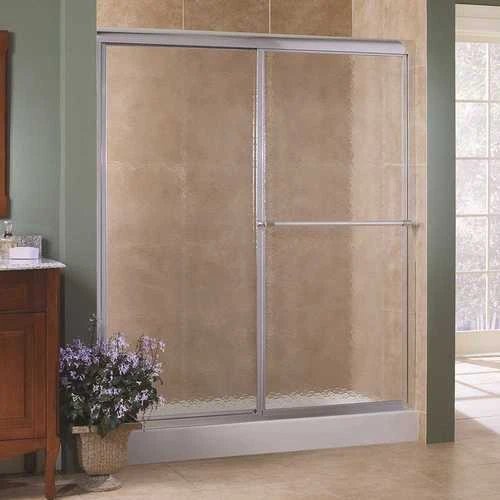 Foremost TDSS4870-OB-SV Tides 44 In. To 48 In. X 70 In. H Framed Sliding Shower Door In Silver And Obscure Glass Without Handle