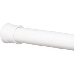 Proplus 886WWIL 52 In. To 86 In. Adjustable Tension Shower Rod In White