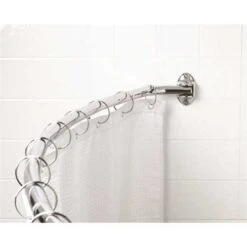 Premier 35607SSIL 56 In. - 72 In. Neverrust Adjustable Curved Shower Rod Exposed Mount In Chrome