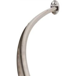 Premier 9PRSSIL12 60 In. Never Rust Permanent Mount Curved Shower Rod In Chorme Chrome