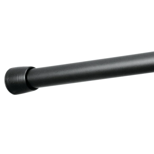 IDesign 78474 Tension Curtain Rod Cameo Black Steel Matte
