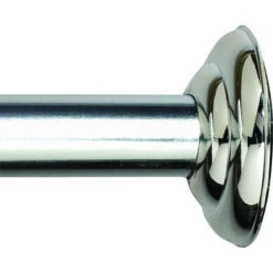 Zenna Home 653SS/648SS Shower Rod, 41 To 72 In L Adjustable, Steel, Chrome