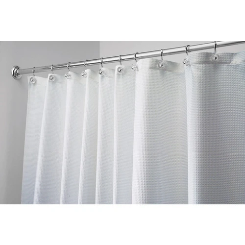 IDesign 22880 Shower Curtain 54" H X 78" W White Carlton Polyester White