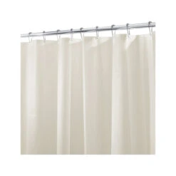 IDesign 12053 Shower Curtain Liner 72" H X 72" W Beige Solid PEVA Beige