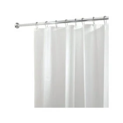 IDesign 12054 Shower Curtain Liner 72" H X 72" W White Solid PEVA White