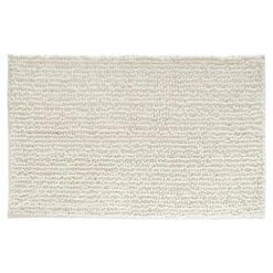 IDesign 19015 Bath Rug 30" L X 20" W Natural Microfiber Polyester Natural