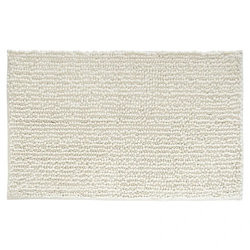 IDesign 19015 Bath Rug 30" L X 20" W Natural Microfiber Polyester Natural