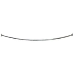 Design House 533620 Curved Shower Rod 63" L Satin Nickel Silver Satin Nickel