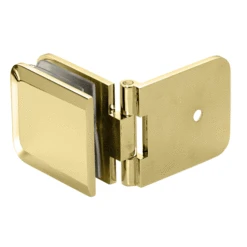 CRL ADJBEV037BR Polished Brass Adjustable Beveled Wall Mount Glass Clamp