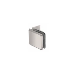 CRL BGC037BN Brushed Nickel Fixed Panel Beveled Clamp With Small Leg