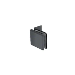 CRL BGC037MBL Matte Black Fixed Panel Beveled Clamp With Small Leg