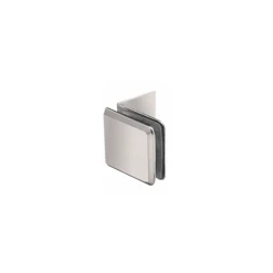 CRL BGC039BN Brushed Nickel Fixed Panel Beveled Clamp With Large Leg