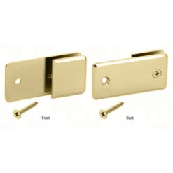 CRL BGC182ULBR Unlacquered Brass 'Y' Inline Beveled Glass Clamp