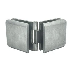 Brixwell C-PGTGA-SC Adjustable Beveled Glass To Glass Mount Clip Satin-Chrome