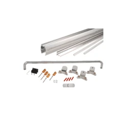 CRL CK387280BA Brite Anodized 72" X 80" Cottage CK Series Sliding Shower Door Kit With Clear Jambs For 3/8" Glass