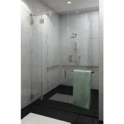 CRL CLSK1LBN CLEAR SPACE Brushed Nickel Complete Left Hand Swinging Kit