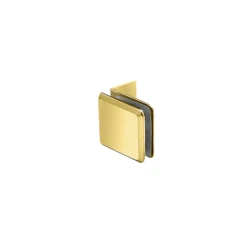 CRL BGC037BR Polished Brass Fixed Panel Beveled Clamp With Small Leg