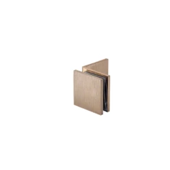 CRL SGC039BBRZ Brushed Bronze Fixed Panel Square Clamp With Large Leg