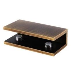 CRL NDC4ABR Antique Brass No-Drill Fixed Panel Glass Clamp