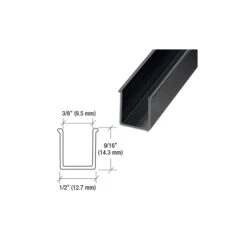 CRL S1F720MBLEXT Matte Black 72" Snap-In Filler Insert For Shower Door Header