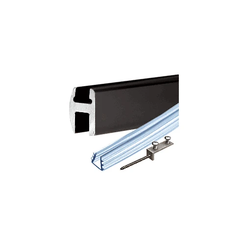 CRL SDH980BL Black Deluxe Shower Door Header Kit - 95"