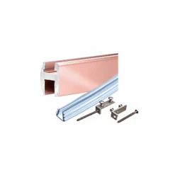 CRL SDH980PC0 Polished Copper Deluxe Shower Door Header Kit - 95"