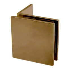 CRL SGC037ABR Antique Brass Fixed Panel Square Clamp With Small Leg