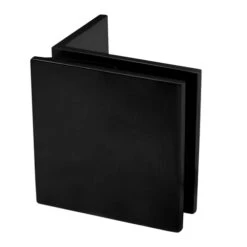 CRL SGC037MBL Matte Black Fixed Panel Square Clamp With Small Leg