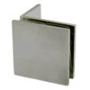 CRL SGC037BN Brushed Nickel Fixed Panel Square Clamp With Small Leg