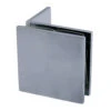 CRL SGC037BSC Brushed Satin Chrome Fixed Panel Square Clamp With Small Leg