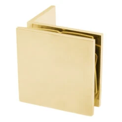 CRL SGC037SB Satin Brass Fixed Panel Square Clamp With Small Leg