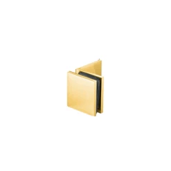 CRL SGC039GP Gold Plated Fixed Panel Square Clamp With Large Leg