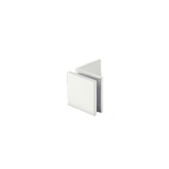 CRL SGC039W White Fixed Panel Square Clamp With Large Leg