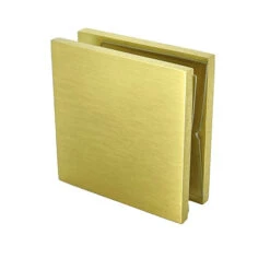 CRL SGC186SB Satin Brass Square Wall Mount Movable Transom Clamp
