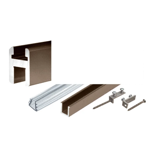 CRL SQH9800RB Oil Rubbed Bronze Flat/Flat Profile Deluxe Shower Door Header Kit - 95"